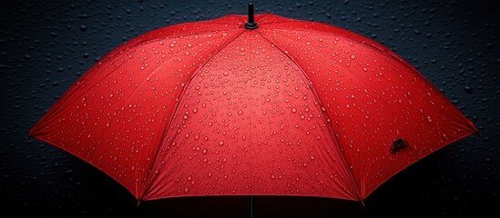 Canvas Print - Red Umbrella with Raindrops