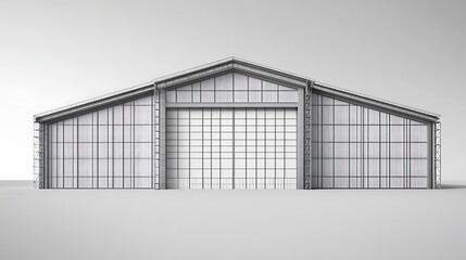 Poster - Industrial Building with Large Sliding Doors