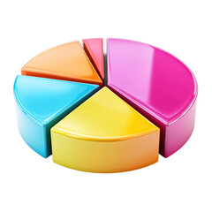 Colorful Pie Chart on White Background