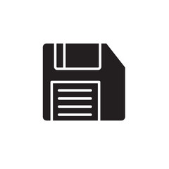 Poster - Floppy disk vector , flat black trendy style illustration for web and app..eps