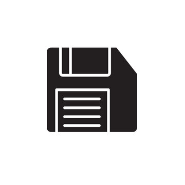 Floppy disk vector , flat black trendy style illustration for web and app..eps
