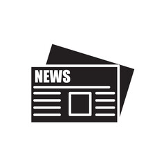 Poster - Newspaper icon vector, simple flat black trendy style illustration for web and appon white..eps