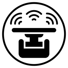 Sticker - radar glyph icon