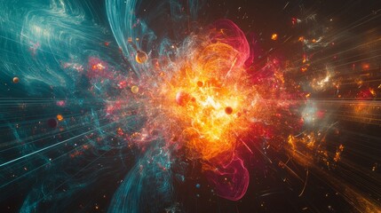 Canvas Print - Abstract Cosmic Explosion.