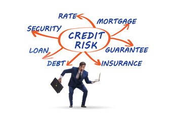 Canvas Print - Credit risk concept in modern banking