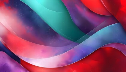 Wall Mural - Vibrant Fusion of Red and Purple Abstract Design