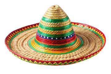 mexican sombrero isolated on white background