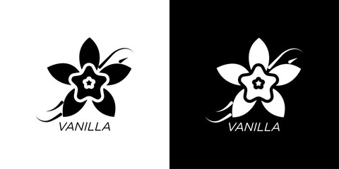 Poster - vanilla icon flat vector set outline