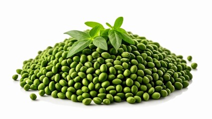 Wall Mural -  Fresh and vibrant green peas ready for harvest