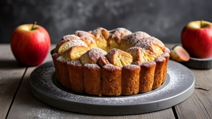 Wall Mural -  Delicious apple cake perfect for a cozy afternoon