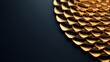 © ZpongXED - Abstract close-up of shiny golden scales creating a mesmerizing pattern against a dark background, perfect for artistic projects.