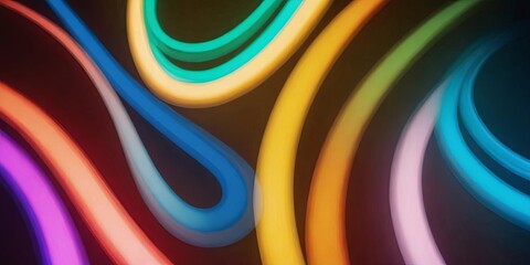 Poster - A colorful, neon-lit image with a rainbow of colors