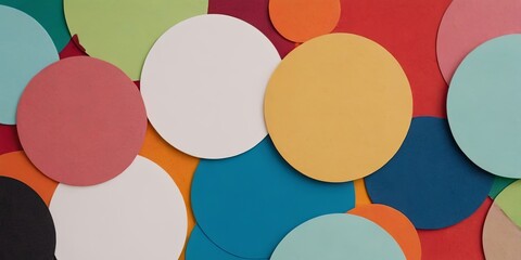 Poster - A colorful collage of circles with different colors and sizes