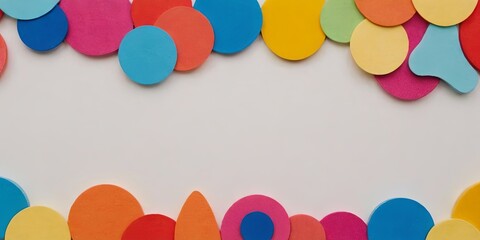 Poster - A colorful background with many different colored circles