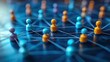 © BOJOShop - Network Connection Concept with Colorful Pins and Lines