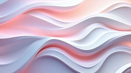 Wall Mural - Abstract Waves in Soft Pastel Colors