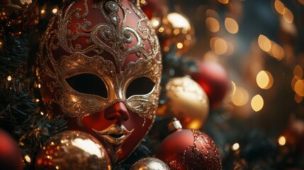 Poster - Christmas Mask Ornament.