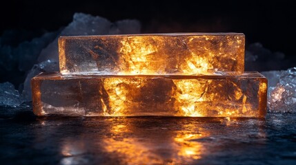 Sticker - Glowing Ice Blocks.