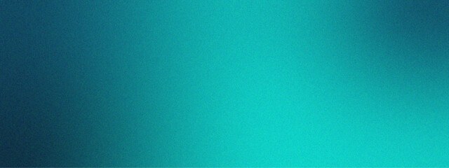 Leinwandbilder - Blue green grainy color gradient background teal turquoise glowing noise texture. Navy blue gradient foil shimmer background texture. Dark royal blue grainy texture foil design.