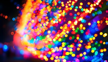 Wall Mural - vibrant explosion of sparkling lights creating a mesmerizing and colorful ambiance