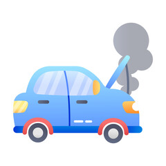 Poster - Car breakdown icon in flat style