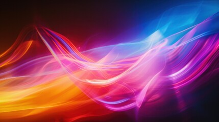 Poster - A vertical shot of abstract layers of light, smooth light art, visual space 