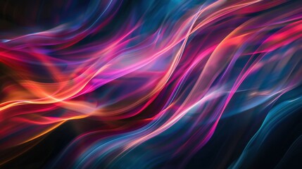 Poster - A vertical shot of abstract layers of light, smooth light art, visual space 