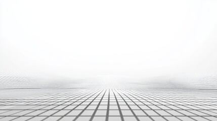 Poster - Abstract white grid pattern