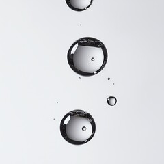 Wall Mural - Water bubbles on a white background