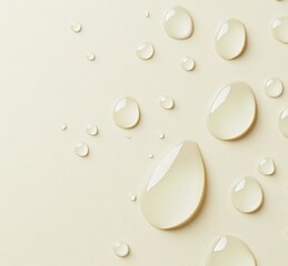 Poster - Water drops on beige surface