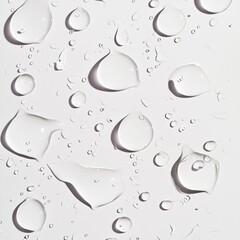 Canvas Print - Water droplets on white