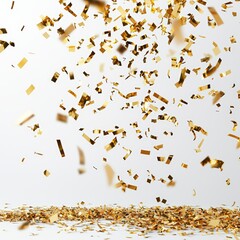 Poster - Gold confetti falling