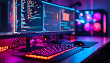 Poster - Software update on computer for modish version of device software upgrade
