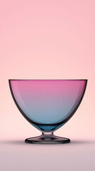 Poster - A glass bowl with a pink to blue gradient.