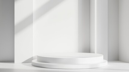 Sticker - White pedestal in a room