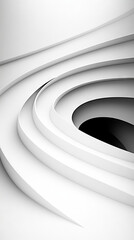 Poster - Abstract white curved design background.