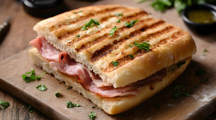 sandwich with ham and cheese