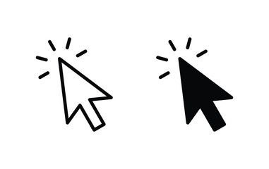 Fototapete - Cursor click icon, cursor sign vector 