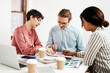 © Malambo/peopleimages.com - Creativity, people or color palette in meeting for planning, discussion or brainstorming in brand strategy. Book, group or interior designers talking in startup for teamwork, project or swatch ideas