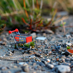 Shopping cart miniature