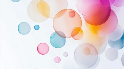 Sticker - Colorful circles on white