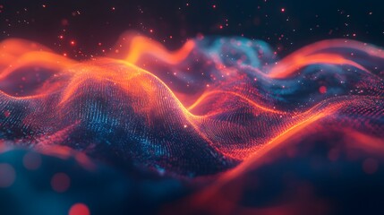 Leinwandbilder - Bright_energetic_data_waves