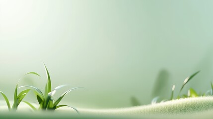 Poster - A soft green gradient with gentle transitions from light to dark, creating a fresh and natural background.