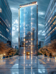 Poster - An elevator that runs throughout the building. Generative AI.