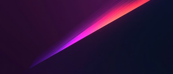 Wall Mural - Craft a background featuring a glowing line running diagonally across a dark gradient, shifting from black to deep purple, symbolizing quiet focus