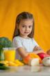 © Todd's Studio - children's nutrition, delicious, healthy food, proper nutrition, children at a nutritionist's appointment, isolated background