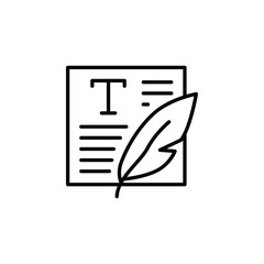 Poster - script thin outline icon vector design good for web or mobile app