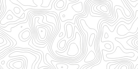 Wall Mural - Topography white and black stripe line map the stylize wave pattern. white topography abstract vector  map landscape terrain texture.