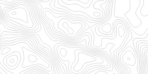 Wall Mural - Topography white and black stripe line map the stylize wave pattern. white topography abstract vector  map landscape terrain texture.