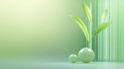 Poster - Dynamic green gradient with subtle transitions, providing a fresh and vibrant look. Ideal for eco-themed projects.